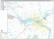 Charleston Wall Map Premium Style