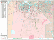 Chesapeake  Wall Map Premium Style