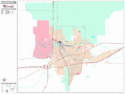 Cheyenne Wall Map Premium Style