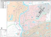 Chicopee Wall Map Premium Style