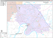 Clarksville  Wall Map Premium Style