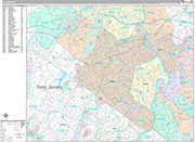 Clifton Wall Map Premium Style