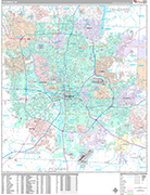 Columbus  Wall Map Premium Style