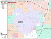 Compton Wall Map Premium Style