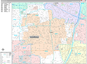 Compton Wall Map Premium Style
