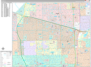 Davie Wall Map Premium Style