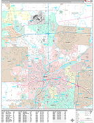 Dayton  Wall Map Premium Style