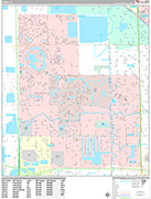 Doral Wall Map Premium Style