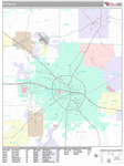 Dothan Wall Map Premium Style