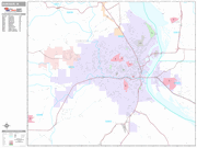 Dubuque  Wall Map Premium Style