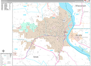 Dubuque  Wall Map Premium Style