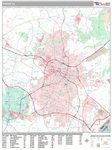 Durham Wall Map Premium Style