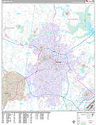 Durham  Wall Map Premium Style
