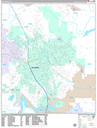 Escondido  Wall Map Premium Style