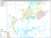 Fairfield Wall Map Premium Style