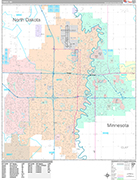 Fargo Wall Map Premium Style