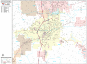 Fayetteville Wall Map Premium Style