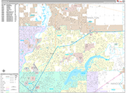 Fishers Wall Map Premium Style