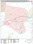 Framingham Wall Map Premium Style