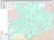 Frisco  Wall Map Premium Style