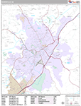 Gainesville Wall Map Premium Style