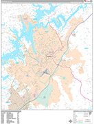 Gainesville Wall Map Premium Style