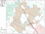 Gaithersburg Wall Map Premium Style