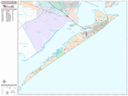 Galveston Wall Map Premium Style