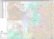 Glendale Wall Map Premium Style