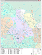 Glendale  Wall Map Premium Style