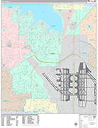 Grapevine  Wall Map Premium Style