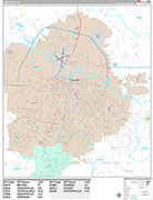 Greenville  Wall Map Premium Style