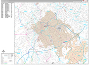 Greenville Wall Map Premium Style