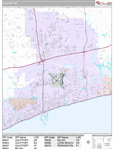 Gulfport Wall Map Premium Style