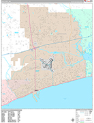 Gulfport  Wall Map Premium Style