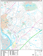 Hamilton  Wall Map Premium Style