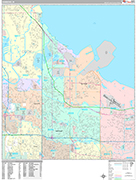 Hammond  Wall Map Premium Style