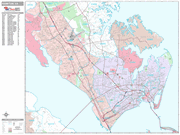 Hampton  Wall Map Premium Style