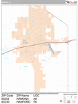 Hanford Wall Map Premium Style