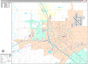 Harlingen  Wall Map Premium Style
