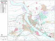 Harrisburg Wall Map Premium Style