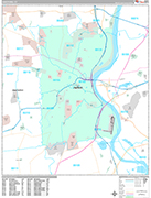 Hartford  Wall Map Premium Style