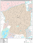 Hempstead Wall Map Premium Style