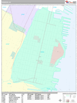 Hoboken  Wall Map Premium Style