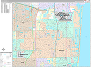 Hollywood Wall Map Premium Style