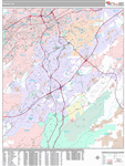 Hoover Wall Map Premium Style