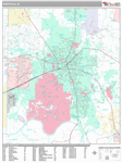 Huntsville  Wall Map Premium Style