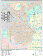 Irving  Wall Map Premium Style