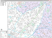Irvington Wall Map Premium Style