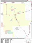 Jackson Wall Map Premium Style